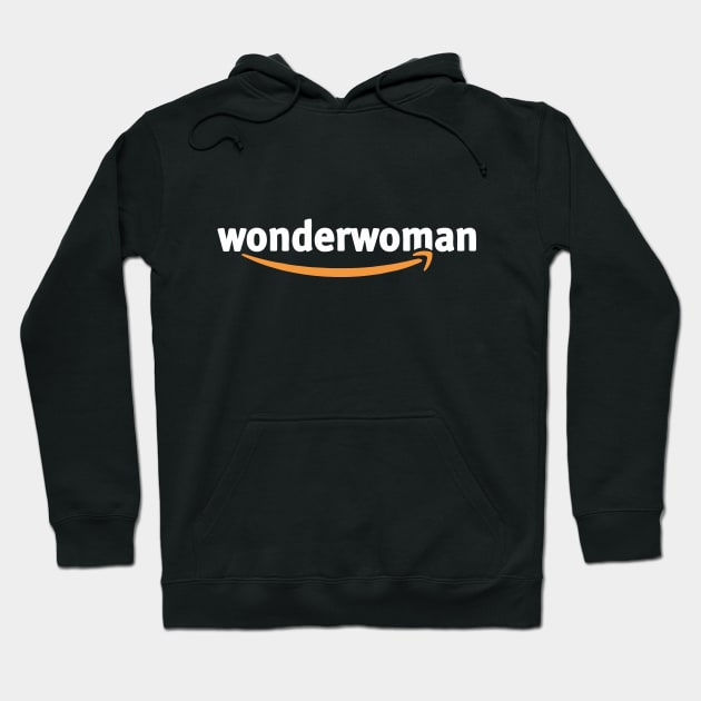 Wonder Woman, Amazon Princess (white type) - Amazon logo parody Hoodie by TSHIRTS 1138